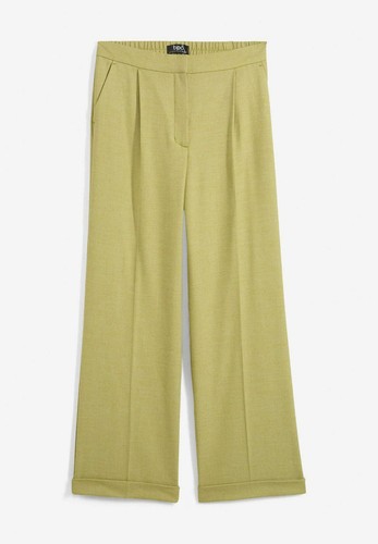 Verkürzte hose wolloptik - in,