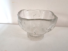 70s Humppila Finland GLAS SCHALE Gräser Design Heiniä Kainalossa