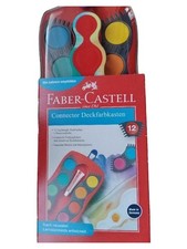 Faber-Castell Connector Deckfarbkasten 12 Farben Wasserfarben Schulmalfarben