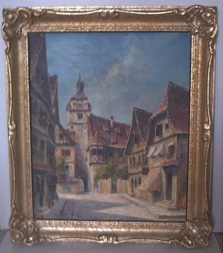 Altes ölgemälde rothenburg - altes,