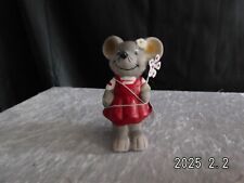 Deko-Figur/Maus/Metallblume/gr