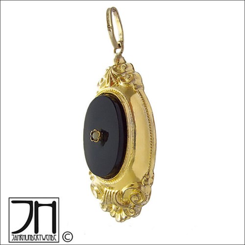 Onyx anhänger biedermeier - onyx, im