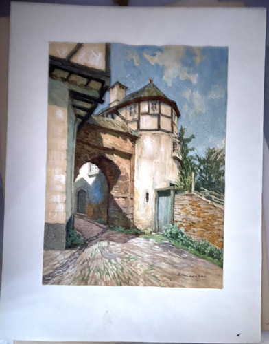 Aquarell reifferscheid eifel - aquarell,