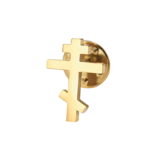 Orthodox cross pin gold - orthodox,