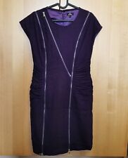 Chanel Vintage Abendkleid lila Wolle Größe L Kleid Haut Couture Midi Dress 92 cm