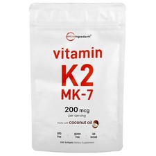 Vitamin K2, MK-7, 200 mcg, 300