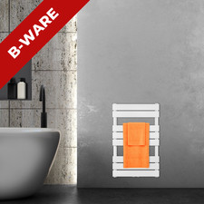 Design Badheizkörper Handtuchwärmer Flach Mittelanschluss Weiß 800 x 500