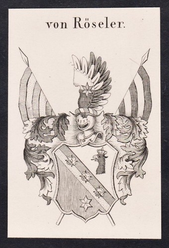 Röseler wappen coat arms - röseler, of