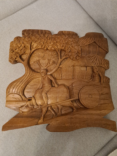 Altes schönes holzrelief - altes,