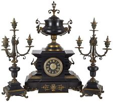 Sehr große antike Kamin Uhr um 1870 signiert Robelin Fils Freres A. Paris