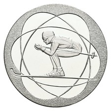 Frankreich Silbermedaille 1968 Olympiade Grenoble Skiabfahrt PP- Gew: 14,75g/999