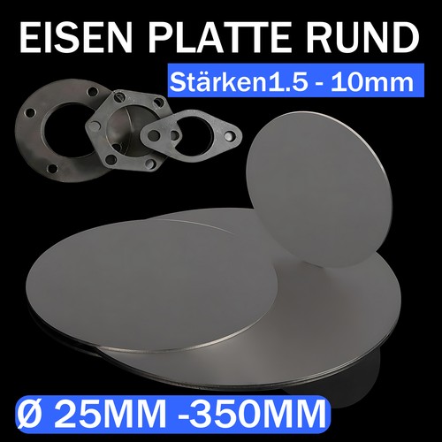 Eisen platte rund - platte, 25mm