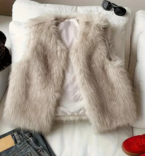 **Fake Fur Kunstpelz Weste, Gr. M - neu**