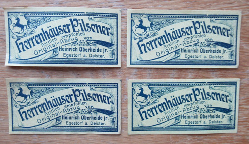 Altes bieretikett - 4x,