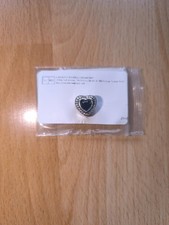 Herz Charm blauer Stein S925