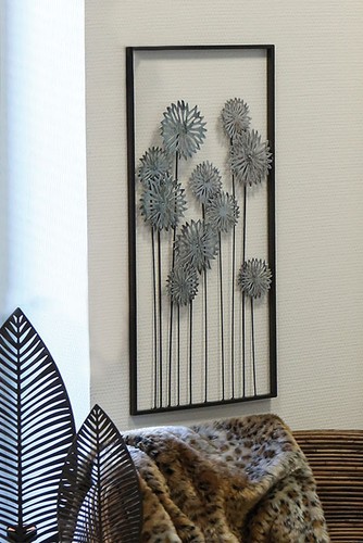 Wanddekoration flowers 62x31cm - flowers,