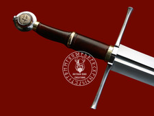 Handgeschmiedetes Damaststahl Wikinger Schwert Scharf Mittelalter Schwert mit...