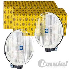 2x HELLA HALOGEN FERNSCHEINWERFER SATZ RUND SCHWARZ 12V | 1F4 005 750-101