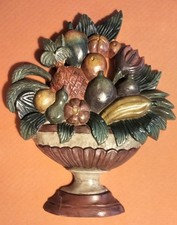 Wanddekoration Wandbild Korb mit Obst Vintage Deko