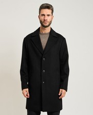Sseinse Herren langer Mantel aus Wollmischung