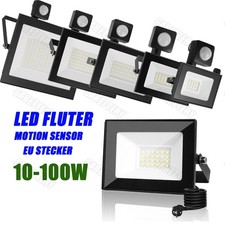LED Fluter mit/ohne Bewegungsmelder/Stecker 10W-500W Außen Strahler Scheinwerfer