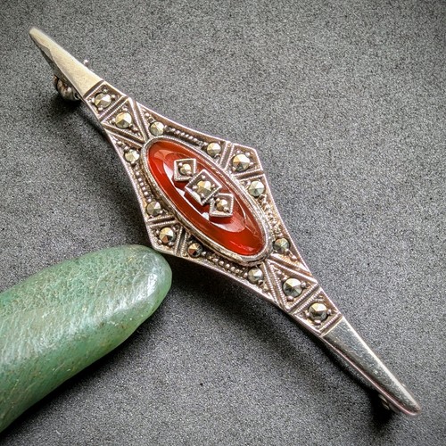 Art deco brosche 925 silber - brosche,