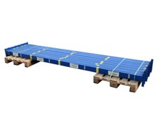 2x Schäfer PR600 Regaltraversen LW3600 H110 B50 mm Palettenregal Regalholm blau