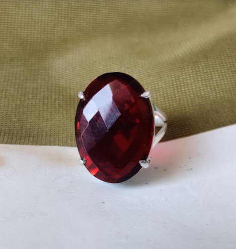 Schöner granat edelstein - schöner, ring