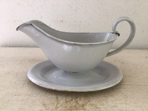 Alte emaille sauciere - sauciere, shabby