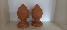 Terracotta Zapfen 26 cm Höhe, handgefertigt, 2 Stück