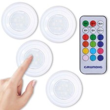 GRUNDIG 5er Set SMD LED Lampen mit Fernbedienung Drucktaste Druck Sensor Leuchte