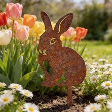 Osterhase Metall Rostoptik