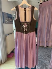 Dirndl waschbar, Gr. 36, braun/ lila, 2 Schürzen inkl. sehr gut erh., knielang 