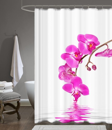 Textil duschvorhang orchideen - duschvorhang,