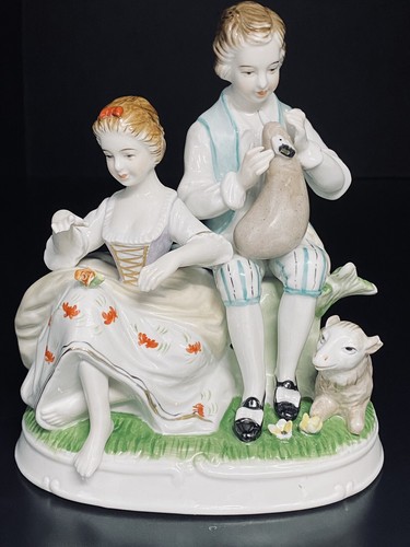 Porzellan figuren paar - figuren, dame
