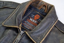 Chevignon Vintage Leder Jacke Bomber Flieger Jacket Giacca Casual Classic Gr. L