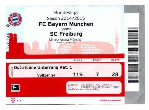 Ticket bayern münchen sc - -,