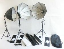 Andoer Studiobeleuchtung Softbox Photolicht Muslin Hintergrund Stand Kit SY2