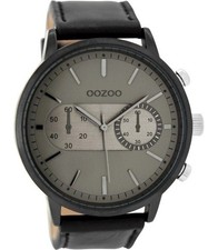 SALE Oozoo Herren Uhr  Lederband grey/black Ø48mm C9058 Superpreis