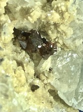 TOP 1a Sphalerit XX auf Dolomit XX mit Calcit XX. Stbr. Büschhof, Wirtenbach NRW