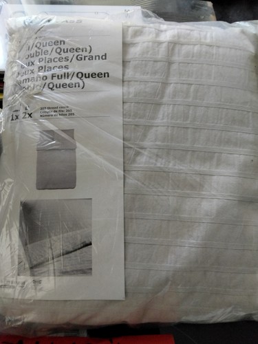Ikea full queen gray striped - gray,