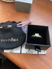 Pandora Herzring Gr 58 Goldfarbig 2mal Getragen Wie Neu