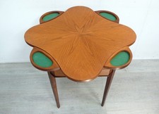 Antiker Spieltisch / Nähtisch mit Schublade Eiche um 1900, Dreh Tischplatte