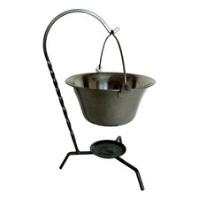 Dreibein Halter Suppenkocher Stövchen GULASCH Camping Edelstahl Outdoor 