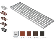 Gitterrost / Laufrost / Trittrost verzinkt (25cm breit) viele Längen und Farben