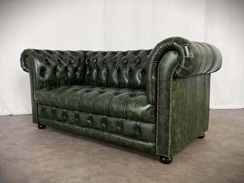 Chesterfield ledersofa vintage - chesterfield,
