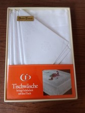 Tischwäsche Brokat Damast 1 Tischdecke + 6 Servietten 50/60 Jahre OVP