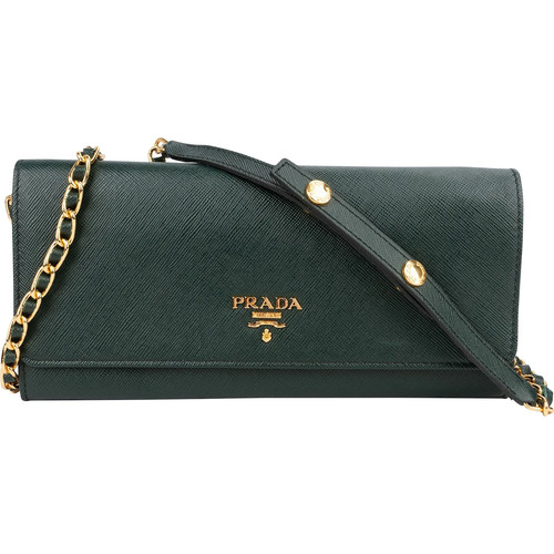 Prada green saffiano - green, wallet
