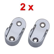 Wandhalter Paar für Ovalrohr