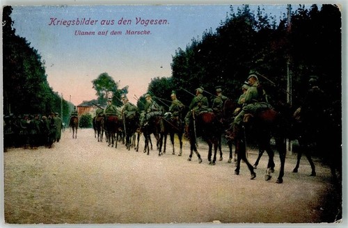 German ulans the march war - ulans,